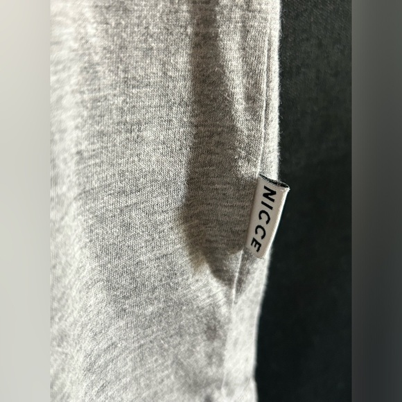 Nicce T-Shirt XS Grey 3D Embroidered Spellout Logo Short Sleeve Cotton Mens XS - Picture 8 of 14